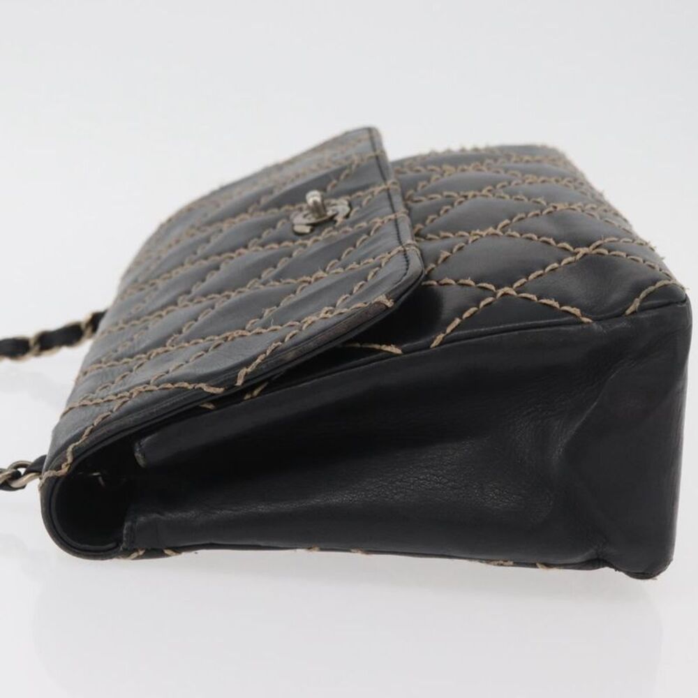 Chanel Chanel Matelassé Cuir Noir Black Leather Black Leather Handbag - Picture 5 of 16